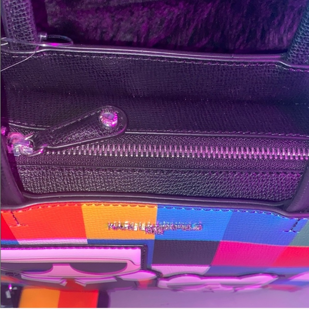 Karl Lagerfeld Paris Maybelle and Choupette patch Satchel Multi Color - Picture 5 of 6